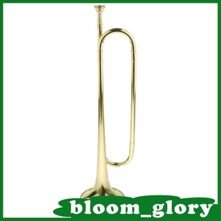 [bloom] instrumento de trompeta de latón con guantes de bandera