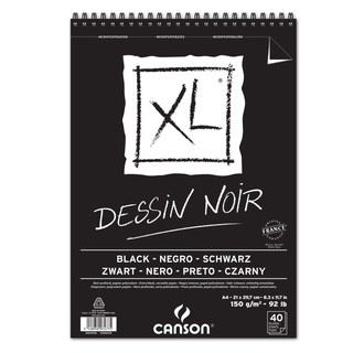 (Bms Makassar) Canson XL Dessin Noir A4 & A3 40 hojas 4000390