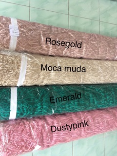 Perla y purpurina bordado raíz de tul tela/Material liso y grueso adecuado para vestidos/tejido metro (4)