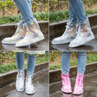 [yuj] antideslizante impermeable reutilizable zapatos cubre lluvia cubierta protectora para zapatos (3)
