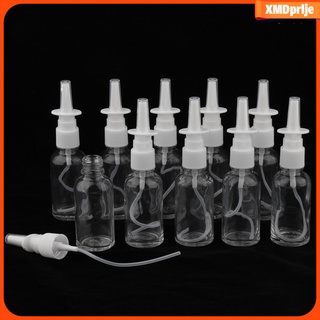 [prlje] 10 botellas vacías de vidrio recargable Nasal pulverizador fino bomba de niebla viales 30 ml traje para maquillaje agua Perfumes aceites esenciales