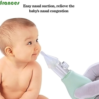 FRANCES - aspirador Nasal para nariz, absorbente de mocos, silicona, recién nacido, rosa, seguridad para bebés, verde, limpiador de nariz, Multicolor (1)