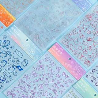 Dianshi 2 Sheets Flat Glitter Animal Alphabet Stickers For K-Pop Photocard Toploader Decor DIY Journal Art Supplies