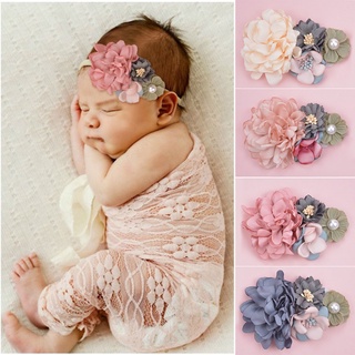 liderazgo bebé niña flor elástica diadema bebé niños estiramiento banda de pelo niño recién nacido fotografía accesorios