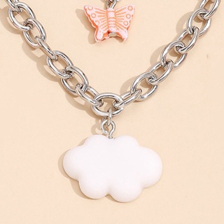 Collar ocixemex Choker/Choker romántico con colgante De mariposa/nube Para regalo De navidad (7)