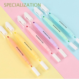 SPECIALIZATION 6Pcs/Set Fluorescent Pen Stationery Markers Pen Double Head Markers Pastel Drawing Pen Office Supplies School Supplies Student Supplies DIY Drawing Kids Highlighter Pen