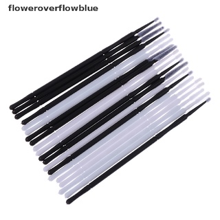 floweroverflowblue 100 piezas desechables extensión de pestañas micro cepillo aplicador de maquillaje ffb