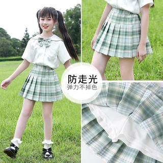 [disponible En inventario] falda para niñas/niñas/verano jk uniformes/falda a cuadros/borde de viento plisado