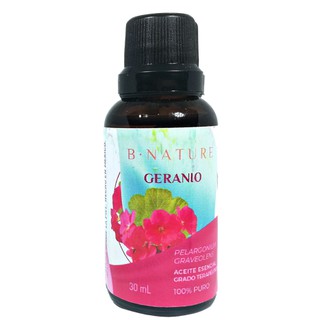 Aceite esencial de Geranio B Nature 30 ml aromaterapia grado terapeutico puro natural