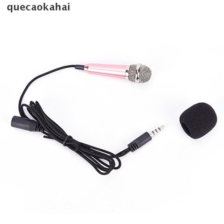 quecaokahai 2017 caliente mini karaoke condensador micrófono para teléfono ordenador mini teléfono micrófono mx