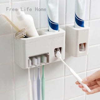 Free life home exprimidor automático de pasta de dientes dispensador de cepillo de dientes titular multifuncional