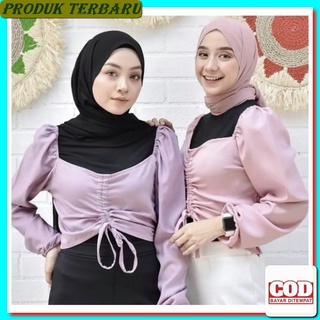 Blusa Tops estilo coreano blusa de piedra para las mujeres musulmanas moda Blou YU520 Catherine - Mariana//