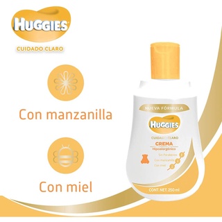 HUGGIES Cuidado Claro, Paquete Para Bebé Con 1 Shampoo 250 ml, 1 Crema 250 ml y 1 Jabón en barra 80 gr, Hipoalergénicos (4)