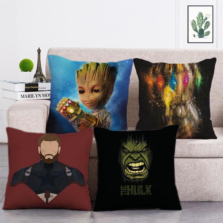 Funda de almohada Marvel sofá funda de almohada los vengadores lindo funda de almohada 45x45cm