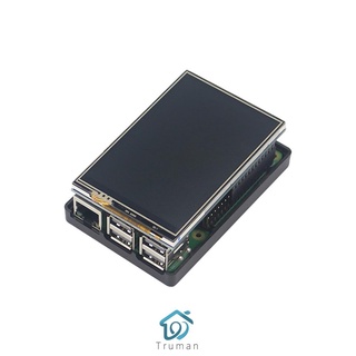 Pulgadas HDMI compatible con pantalla táctil LCD pantalla +ABS caso para Raspberry Pi 3B+/3B/2B (4)