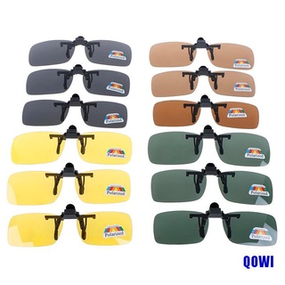 qowi - lentes polarizados con clip para visión nocturna, lentes de conducción, gafas de sol