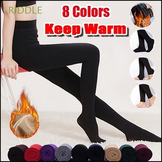 RIDDLE Hot New Slim Leggings Women's Clothing Stretch Pants Thick Pantyhos 8 Colors Fluff Lined Fashion Winter Thermal Warm Tights/Multicolor
