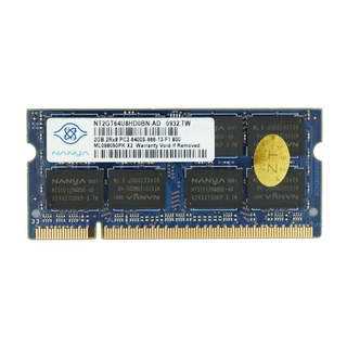 Nuevo para NANYA 2GB 2G PC2-6400S DDR2-800 200Pin CL6 SODIMM Intel portátil actualización de memoria RAM componentes de ordenador BD22