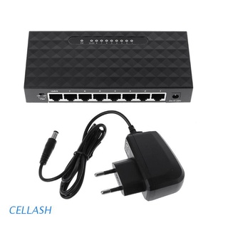 Cellash 8-Port 10/100/1000Mbps Gigabit LAN Ethernet Network Switch HUB Desktop Adapter