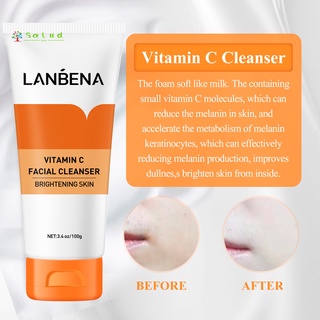 [piel] LANBENA 80g uva vitamina C crema limpiadora hidratante limpiador Facial (4)