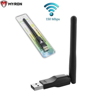 Myron 150Mbps b/g/n adaptador WiFi profesional receptor USB inalámbrico tarjeta de red giratoria antena portátil Mini Lan Ethernet Wlan Dongle