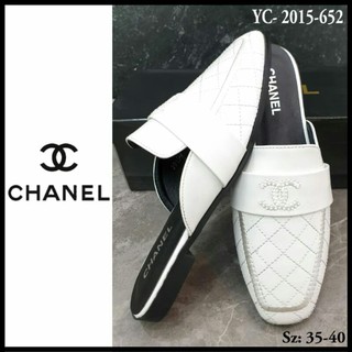Chanel mule zapatos planos para mujer