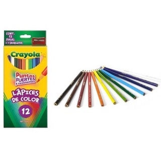 Lápices De Colores Cja C/12 Pzas. Largos Redondos Crayola (1)