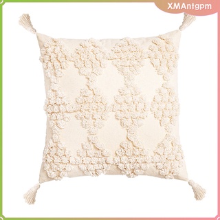 [xmantgpm] fundas de almohada boho con borlas, fundas decorativas de almohada tejida bohemio tejidas para sofá sofá