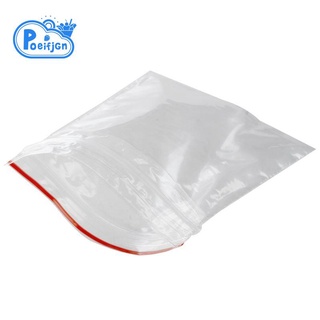 100 piezas de bolsita de bolsita transparente en plastique fermeture bag pochon prensa 5x7cm