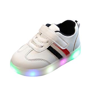 zapatos de rayas para niños/tenis luminosos con luz led (4)