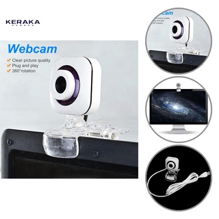 (keraka) cámara web compacta portátil de rotación de 360 grados 480p usb cámara digital libre de unidad para transmisión en vivo
