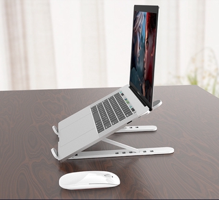 * Ultrathin Adjustable Foldable Portable Notebook Laptop Stand Riser Desktop Notebook Non-Slip Holder For Macbook Pro Air iPad Pro DELL HP/ Home Office shthku (4)