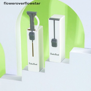 floweroverflowstar portátil automático palillos de dientes titular hilo caja de almacenamiento para flosser picks ffs