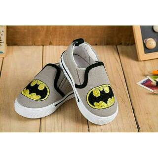 Batman gris bordado zapatos de niños