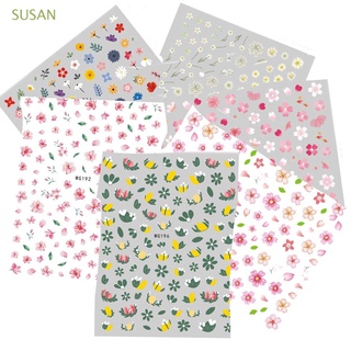 SUSAN Hot Sale Nail Art Sticker Manicure Blooming Flower 3D Daisy Decor Women Decorations Nail Beauty DIY Tips Self-Adhesive Mixed Pattern Floral Series