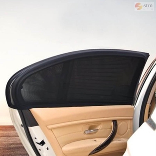 2 piezas para ventana trasera de coche, Anti-UV, bloqueador de sol, Protector para asiento, cortina de malla (3)