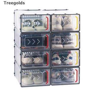[Treegolds] 1xShoes Boxes Thickened Transparent Drawer Case Plastic Shoe Boxes Stackable Box [HOT]