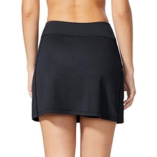 Women's Tennis Skirts Inner Shorts Elastic Sports Golves Skorts with Phone Pockets (7)