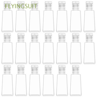 flyingsuit 10 botellas desinfectantes de manos transparentes vacías trapezoidal contenedor cosmético spray botella de plástico 30 ml botella de gel recargable botellas