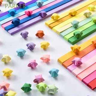 PARKER Household Decoration Star Origami Simple Pattern Paper Strip Origami Paper Gift Quilling Colorful Hand Fold DIY Sided Art Crafts