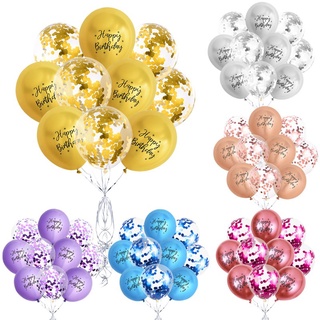 globo cromado de 12 pulgadas confeti globos fiesta necesita feliz cumpleaños decoración