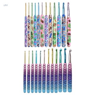 lrv 12 Pieces Colorful Crochet Hooks Set for Hand Knitting Sewing Crafts Supplies
