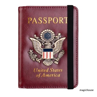 magichouse Passport Holder Cover Wallet RFID Blocking Leather Card Case Travel Document Organizer