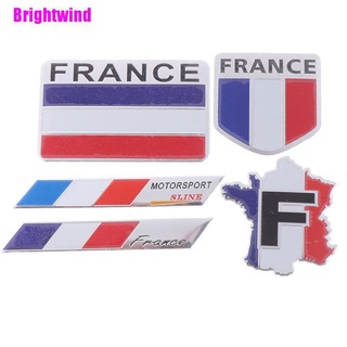 [Brightwind] 1 pza logotipo de la bandera francesa emblema de aleación insignia de coche motocicleta decoración pegatinas
