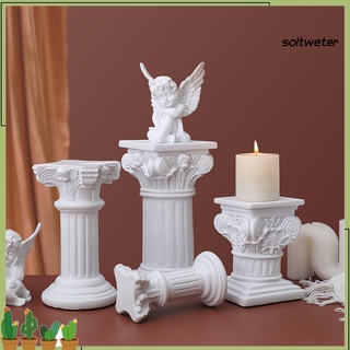 Soltweter - figura angular de columna, diseño Vintage, decoración de jardín, resina, querubín, ángeles en pilar romano, juguete de arena