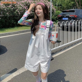 niña estudiante traje de estilo coreano suelto interior con un fondo delgado malla protector solar ropa + correa pantalones cortos de moda traje de las mujeres