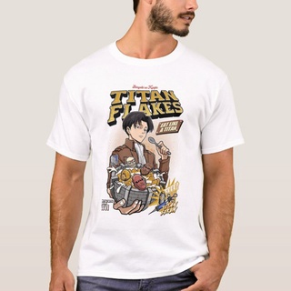 Attack On Titan Titan Flakes Shingeki No Kyojin Anime hombre camisetas Manga impresionante camisetas ropa de algodón