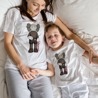 kaws tema familia camisetas madre/padre hijo/hija verano moda ropa (2)