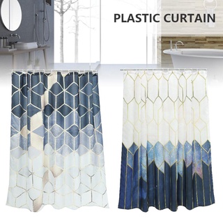180x180cm cortina de ducha de baño espesar geométrico blanco azul impermeable cortina de ducha tela de poliéster decoración del hogar