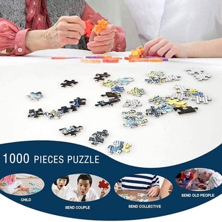 1000 Pieces Of Christmas And Halloween Round Themed Gift Jigsaw Toy Puzzle Decompression E2M0